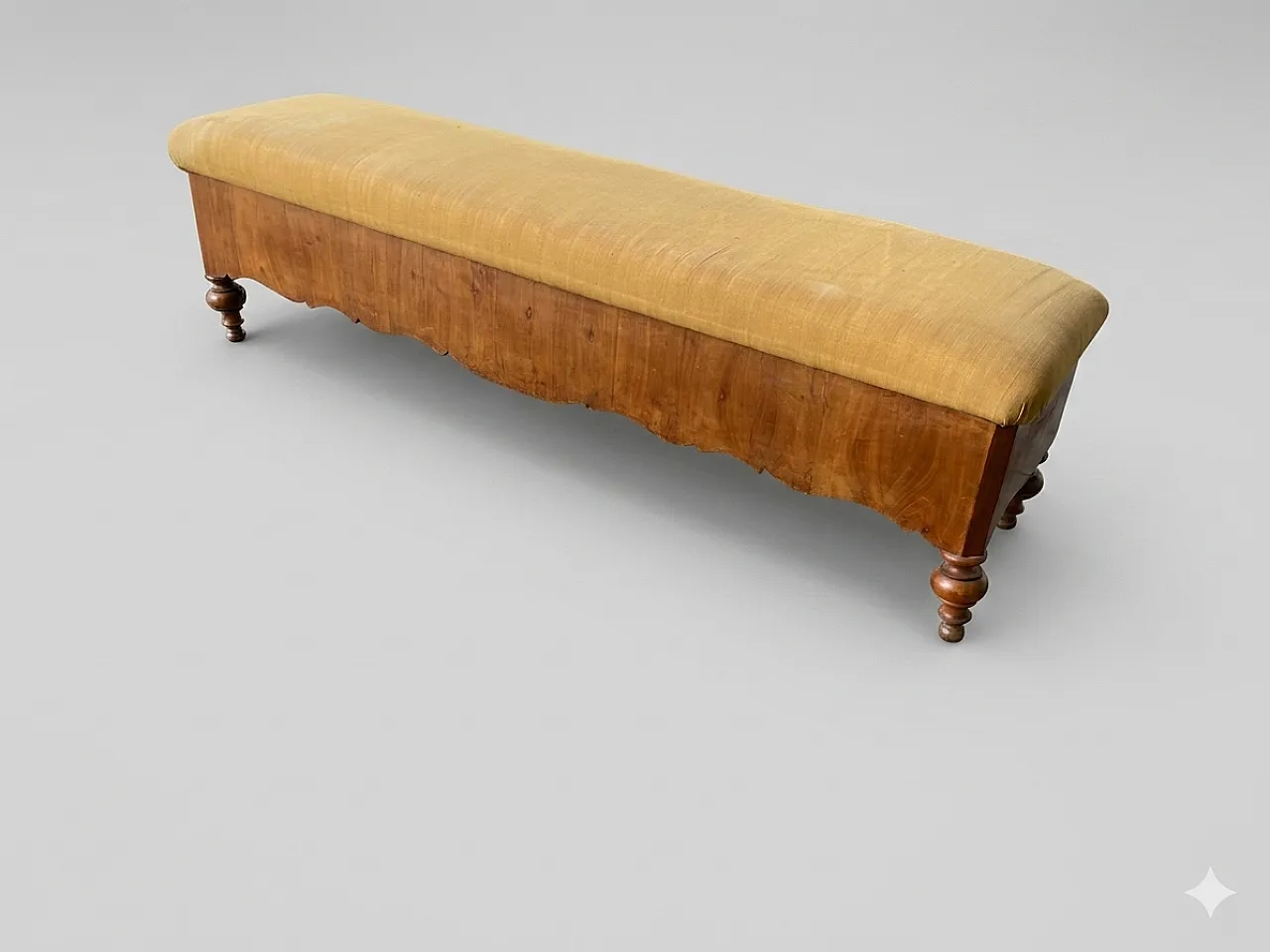 Chest in walnut wood, velvet padding from the second half of the 19th century 6