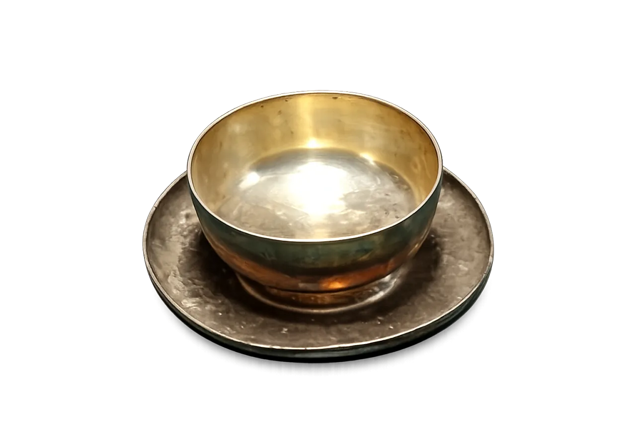 8 silver-plated nickel silver saucer bowls by Giò Ponti for Krupp, 50s 1
