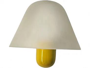 Lampada da parete gialla di VeArt, anni '80
