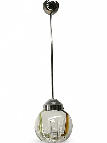 Lampada a sospensione in vetro di Murano, anni '70