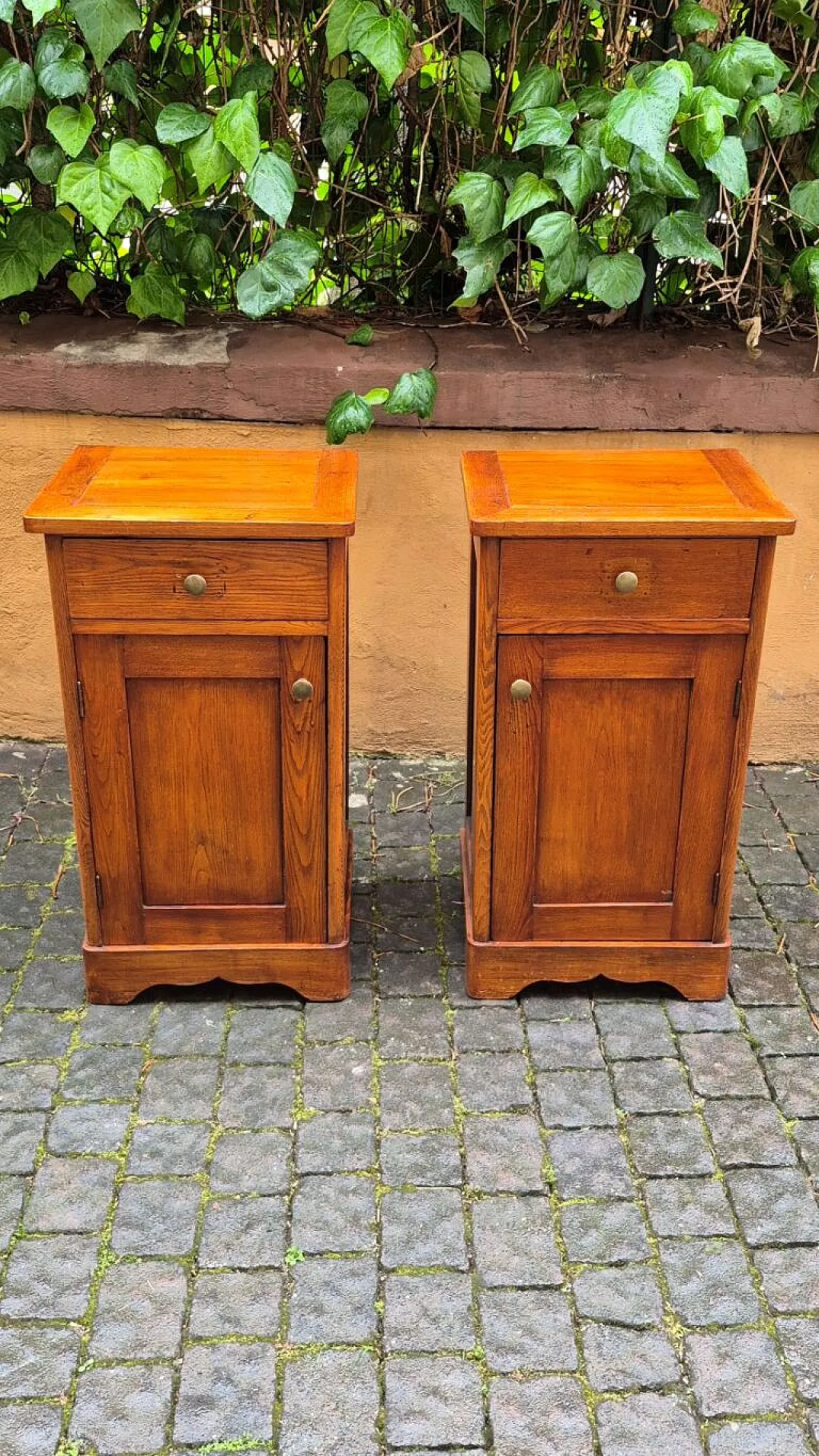 Coppia di comodini in rovere, '800 2