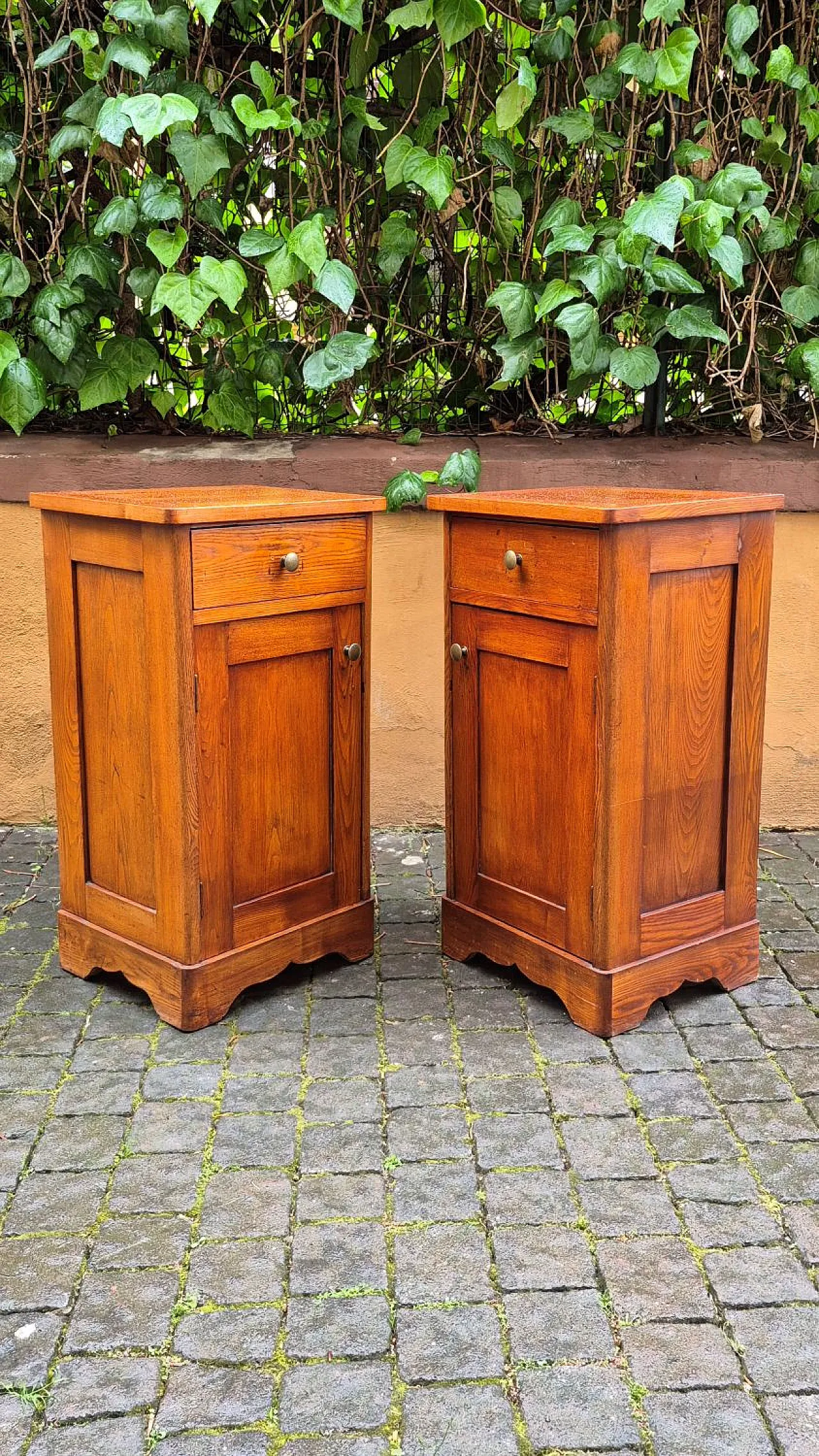 Coppia di comodini in rovere, '800 3
