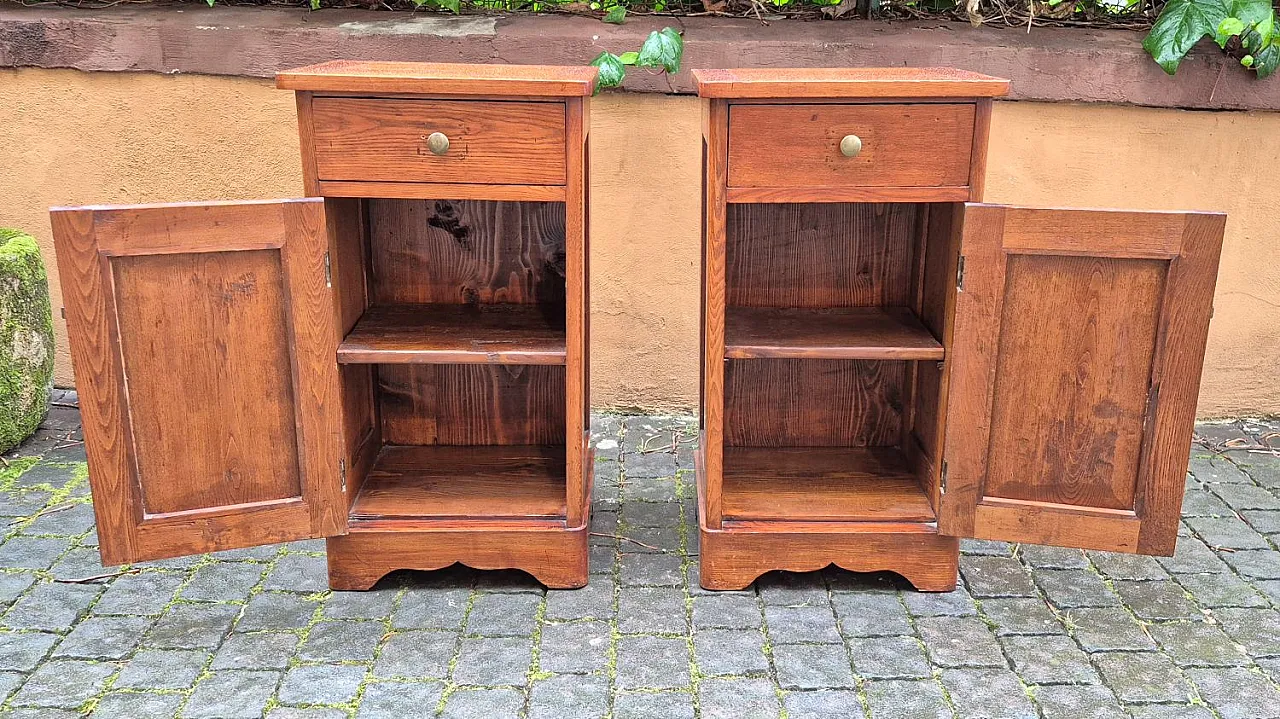 Coppia di comodini in rovere, '800 7