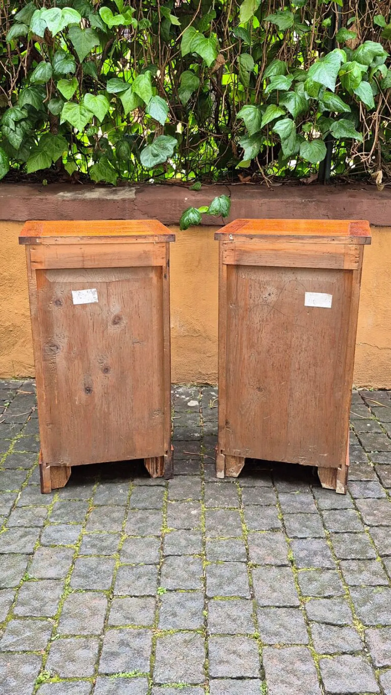 Coppia di comodini in rovere, '800 9