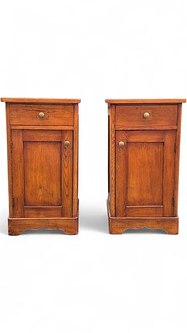 Coppia di comodini in rovere, '800