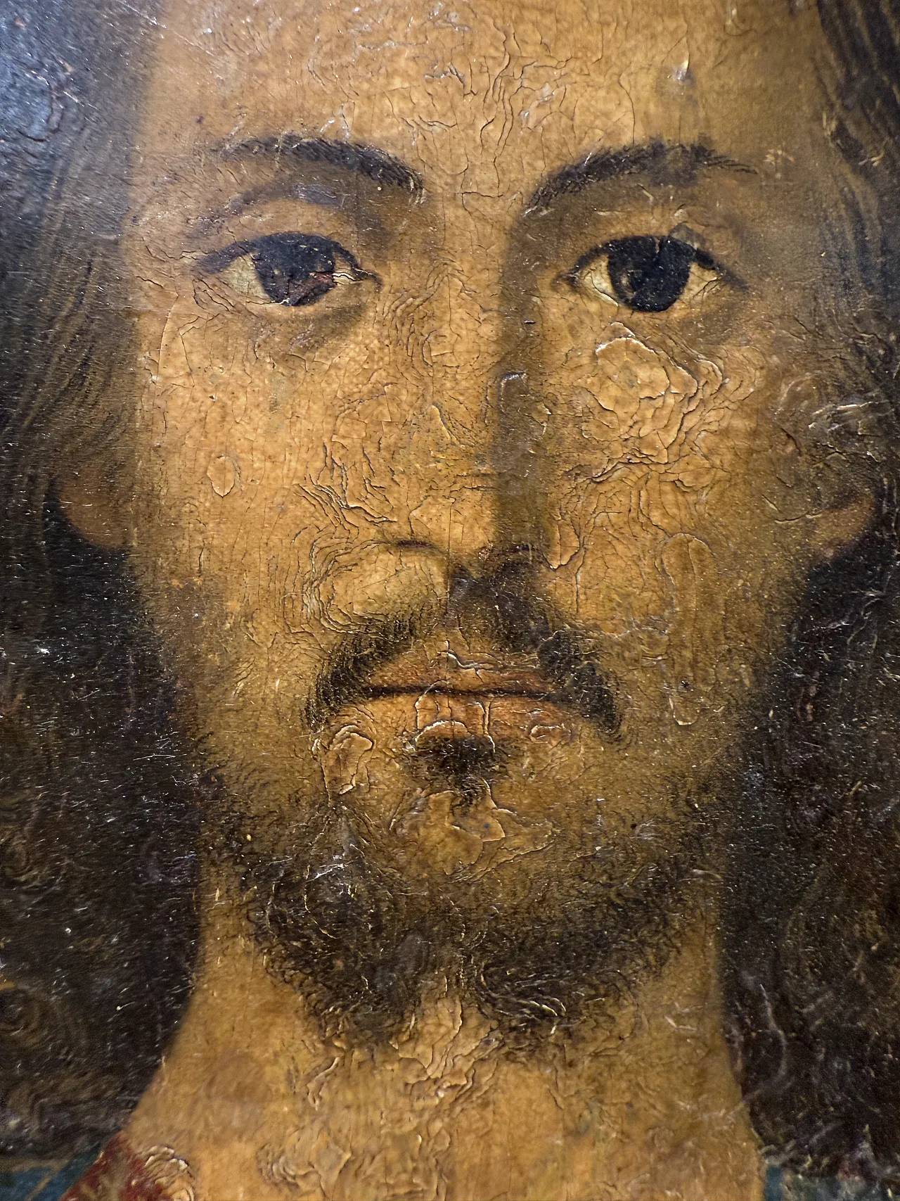Icon of Blessing Christ, canvas on panel, early 20th century 7