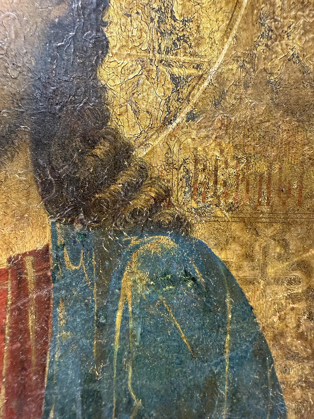 Icon of Blessing Christ, canvas on panel, early 20th century 8