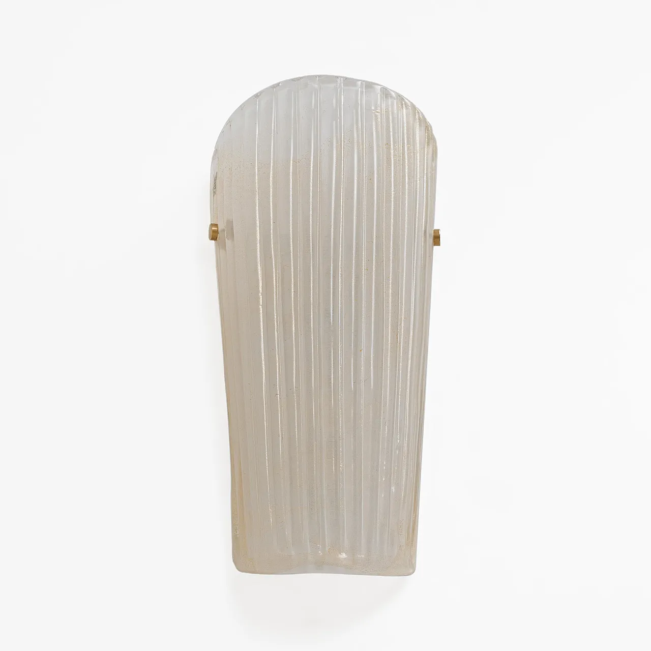 Pair of Murano glass sconces with gold dust inclusions, 20th century 3