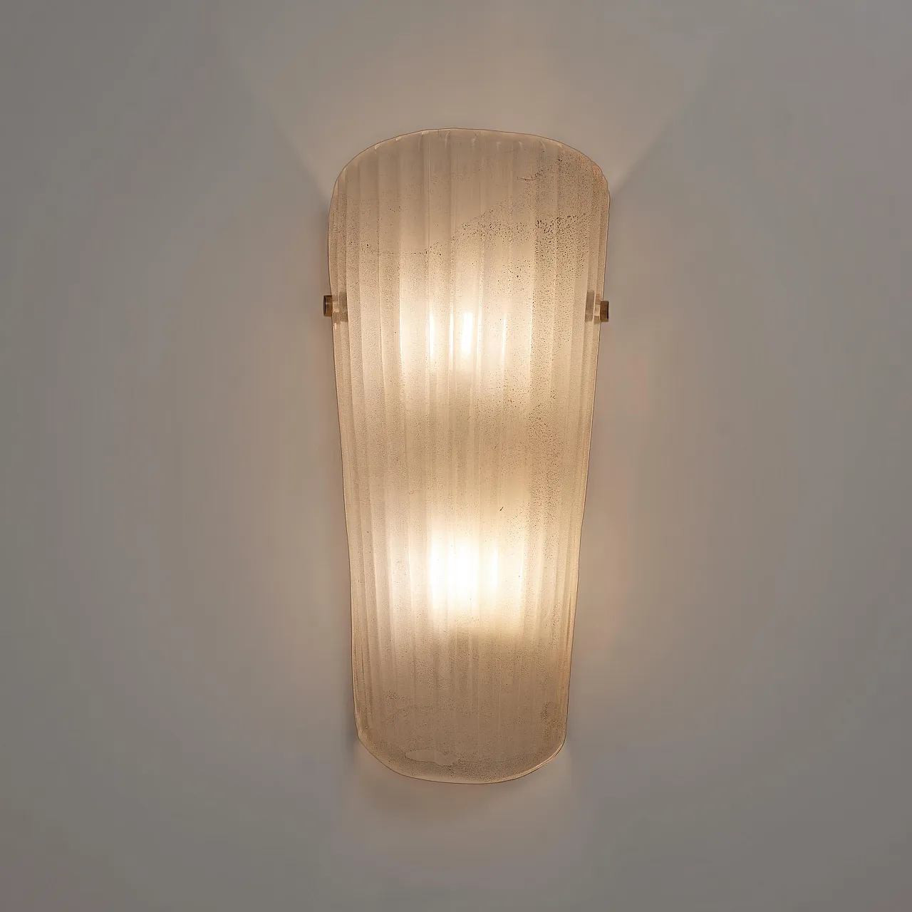 Pair of Murano glass sconces with gold dust inclusions, 20th century 5