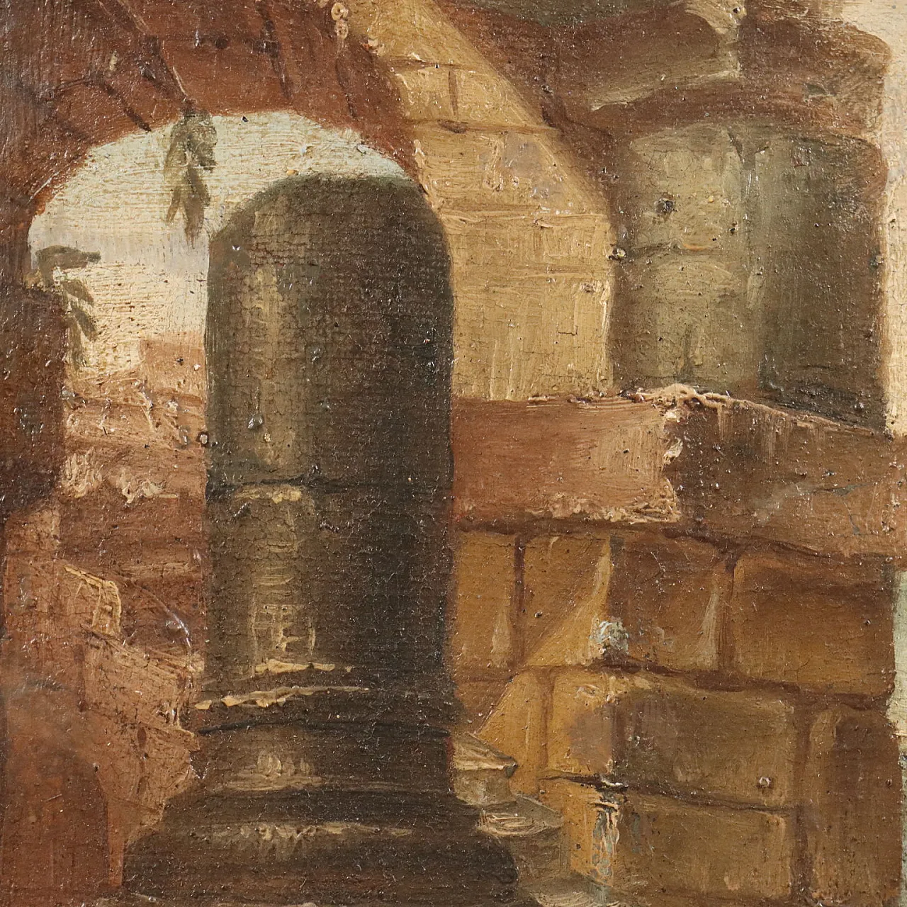 Architectural Capriccio, oil on canvas, late 19th century 4