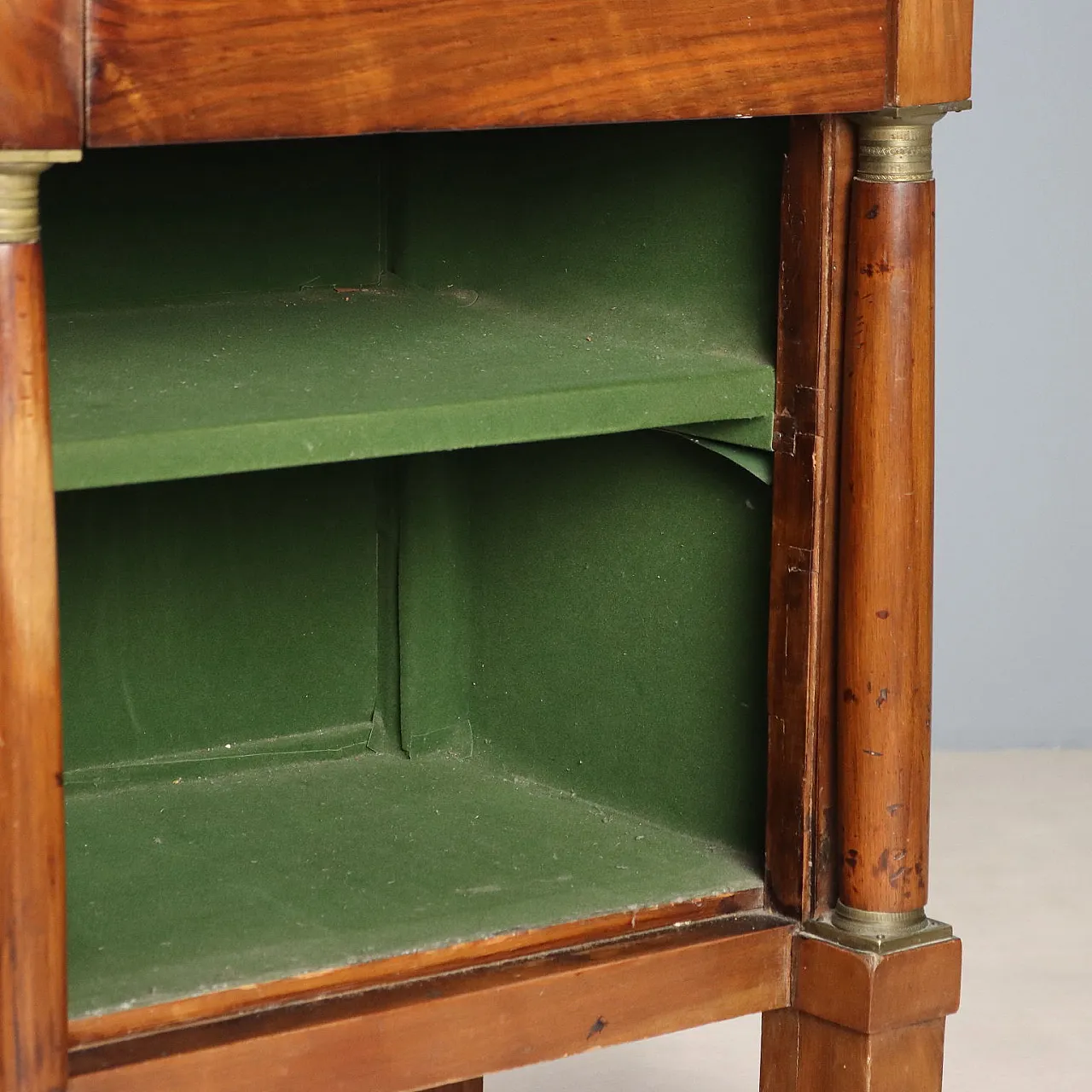 Empire bedside table in walnut, 19th century 5