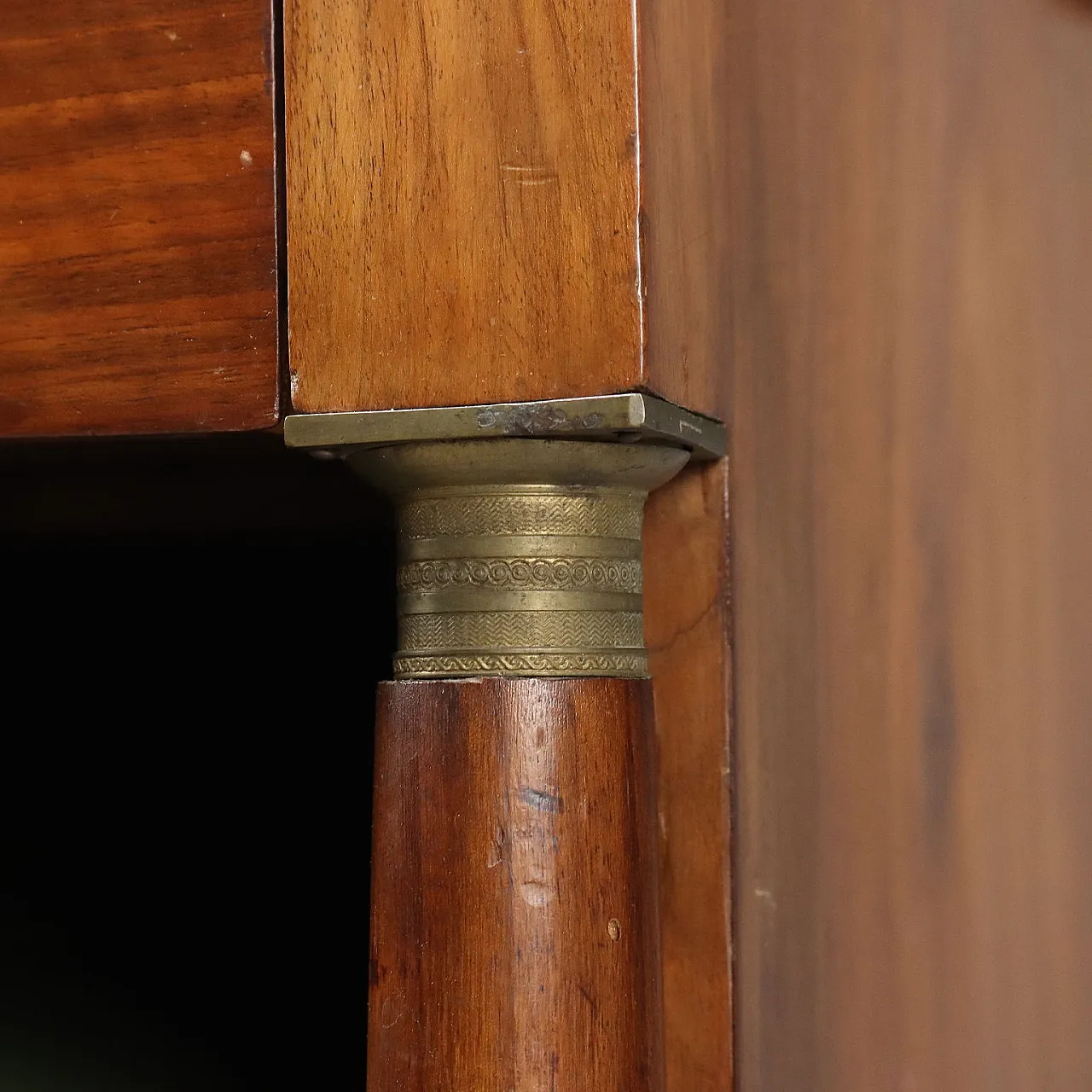 Empire bedside table in walnut, 19th century 6