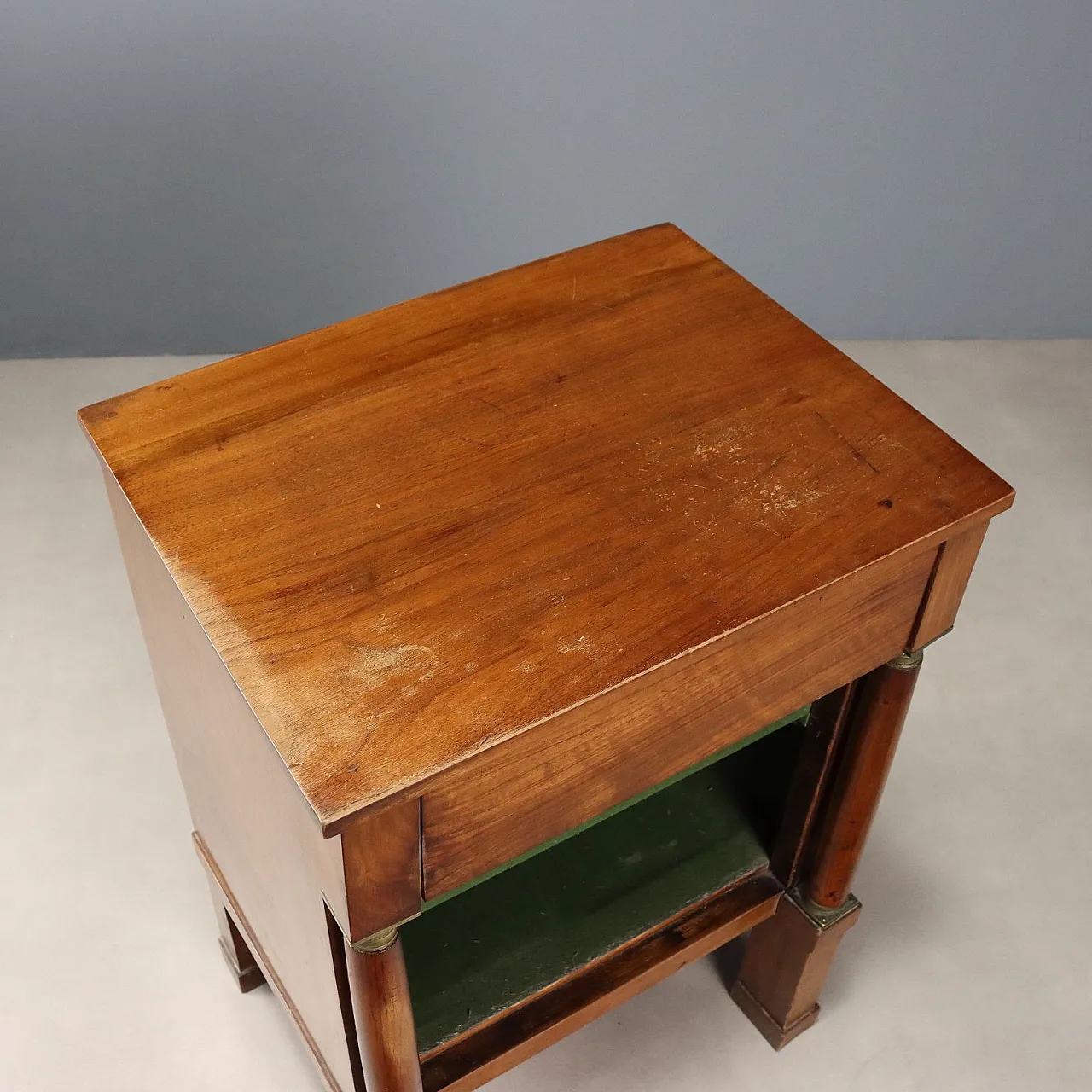 Empire bedside table in walnut, 19th century 8