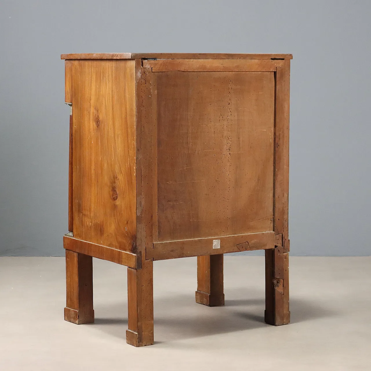 Empire bedside table in walnut, 19th century 9