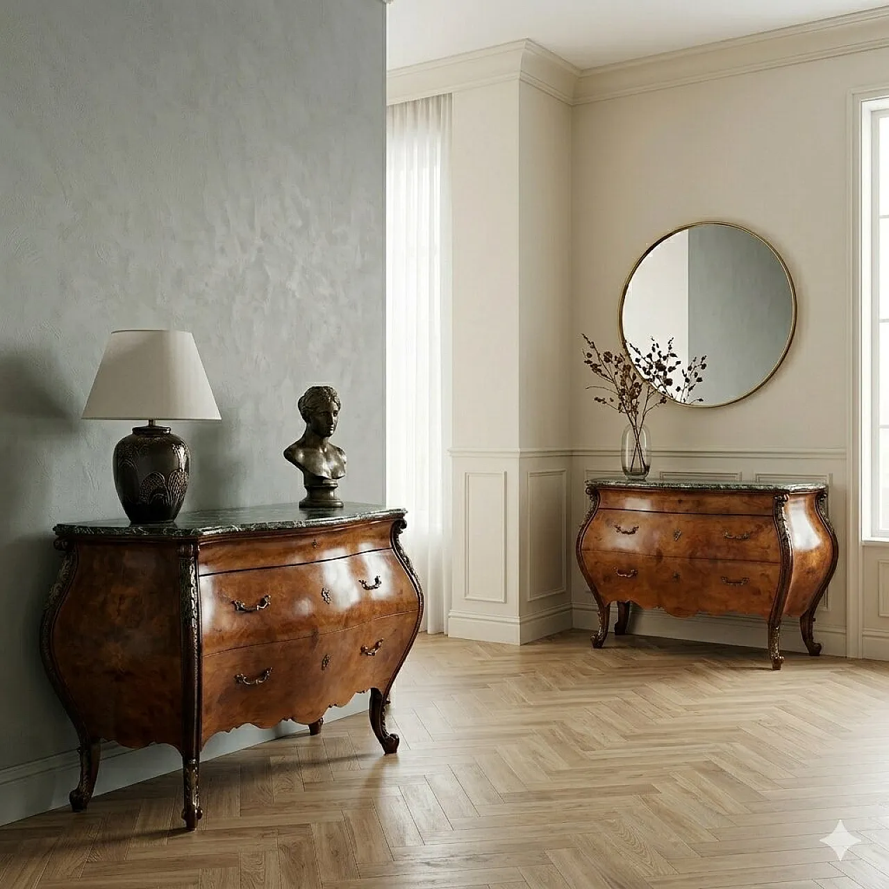 Pair of style dressers, 19th century 2