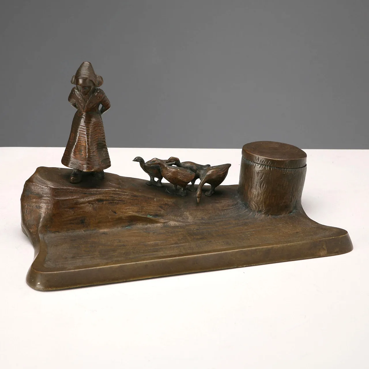 Bronze inkwell, 20th century 1