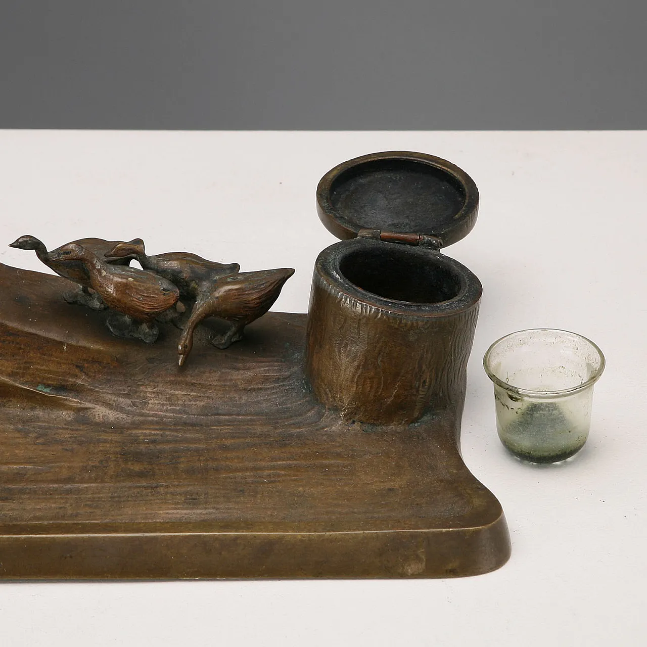 Bronze inkwell, 20th century 4