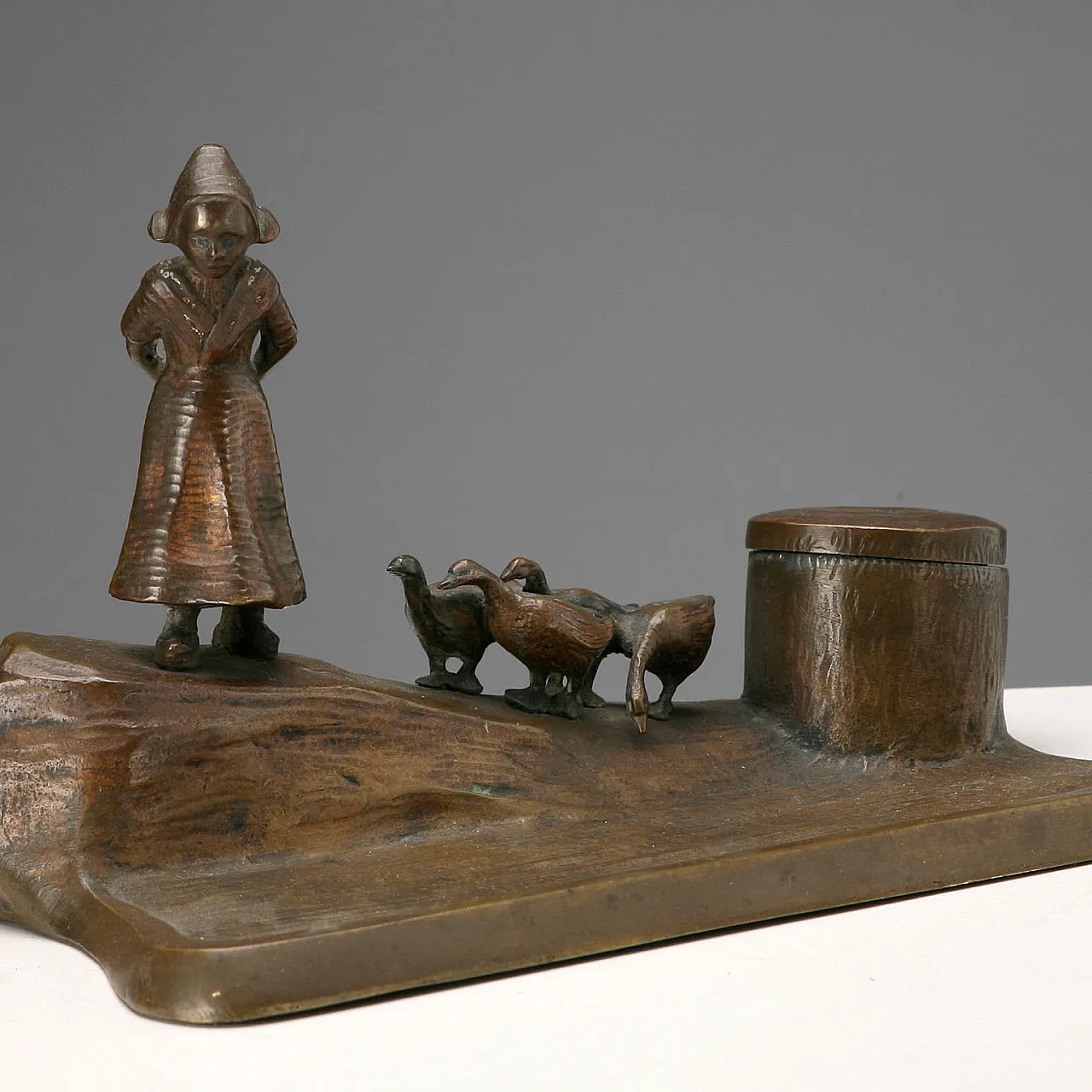 Bronze inkwell, 20th century 5
