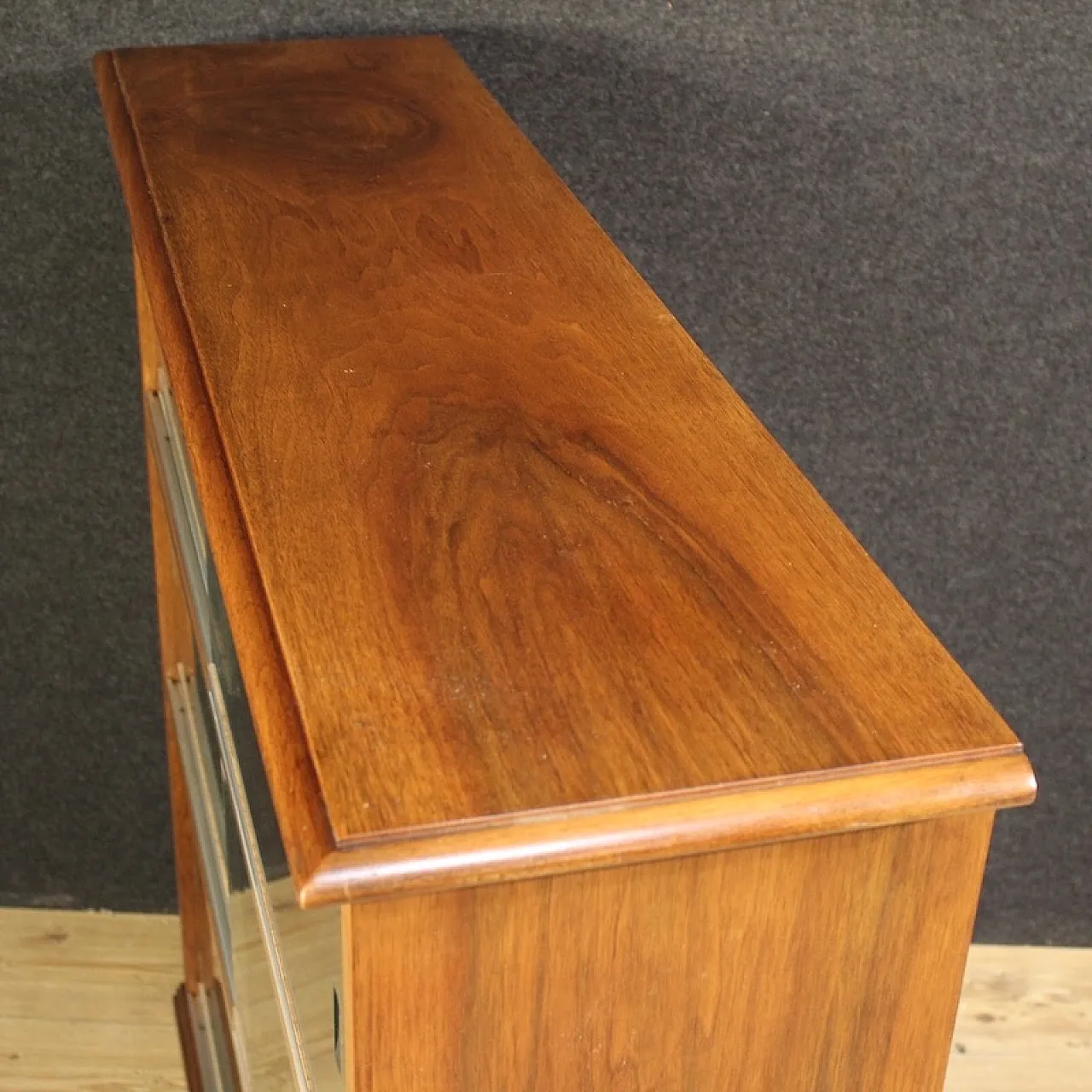 Italian design bookcase with glass doors, 1970s 5