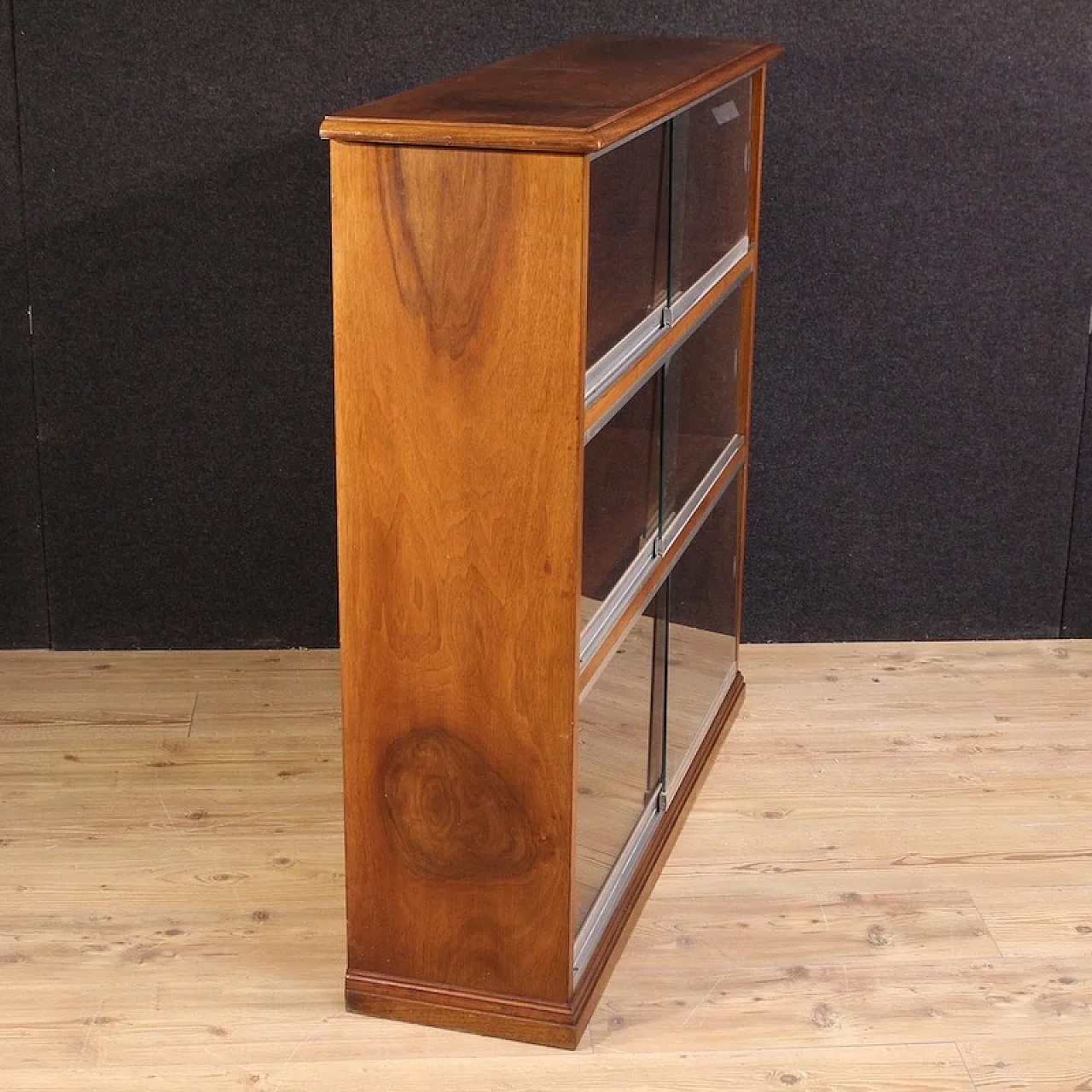 Italian design bookcase with glass doors, 1970s 11