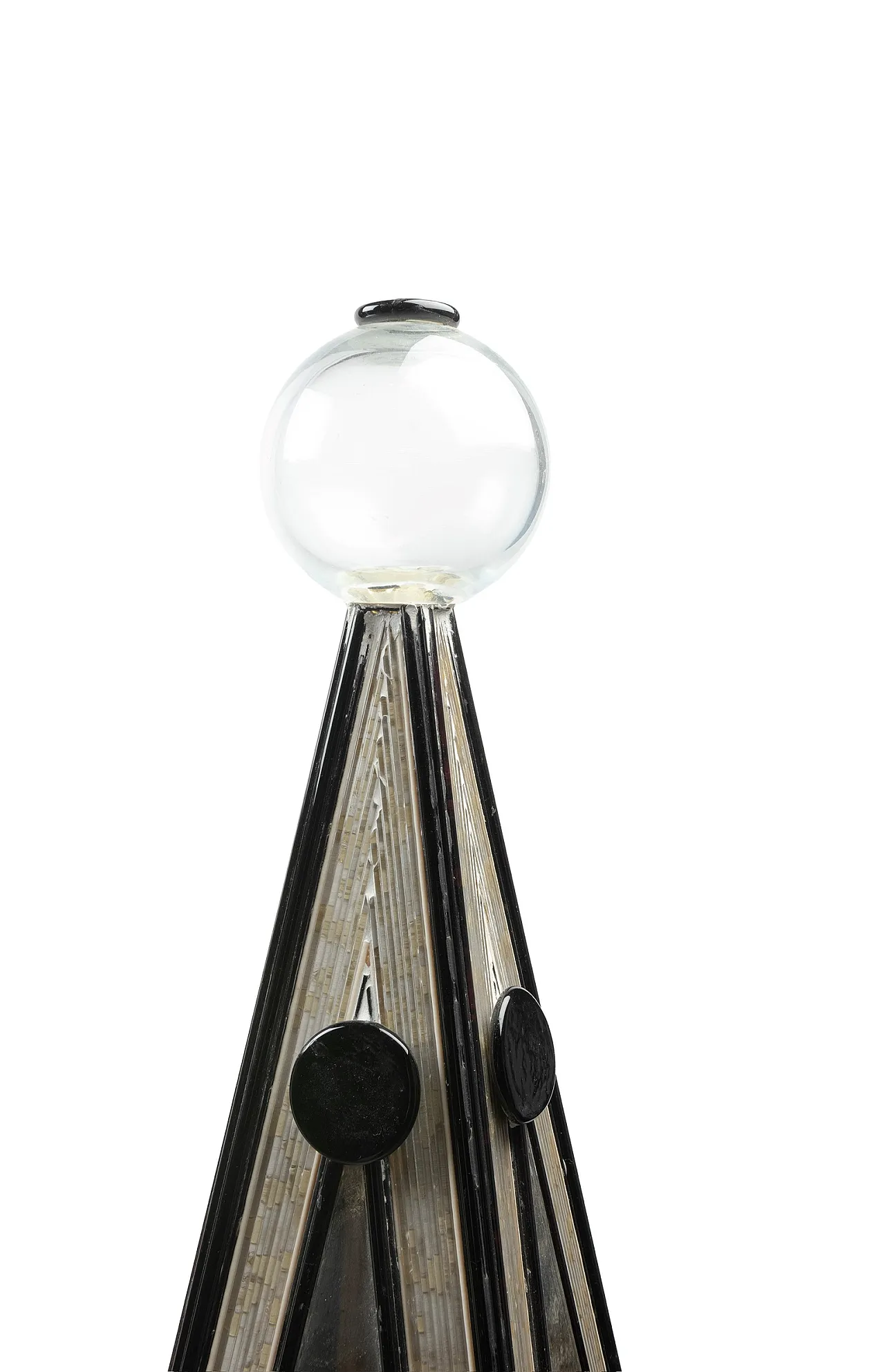 Pair of metal and glass obelisks, 1970s 2