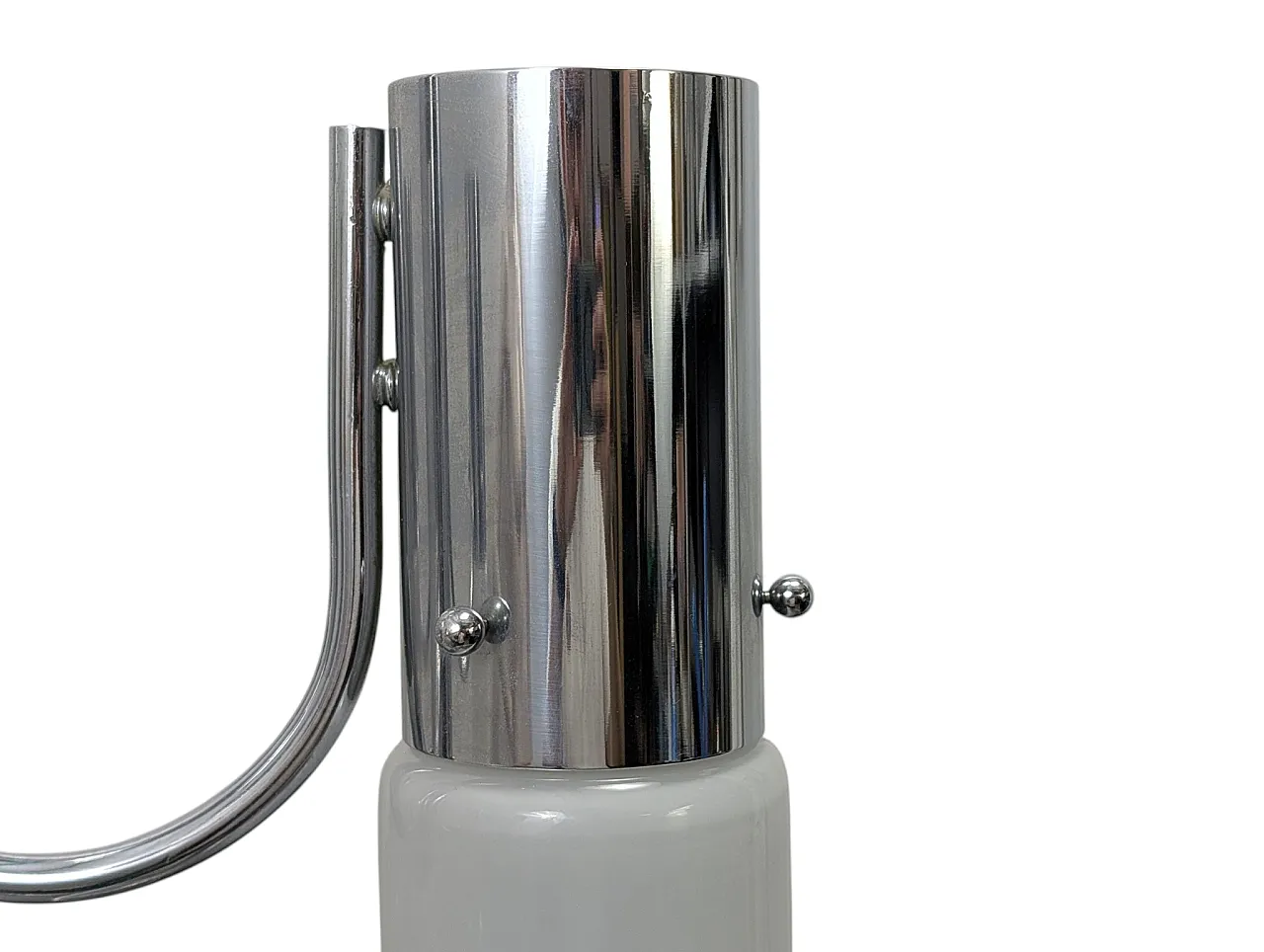 Chromed steel chandelier, 4 lights, 1970s 3