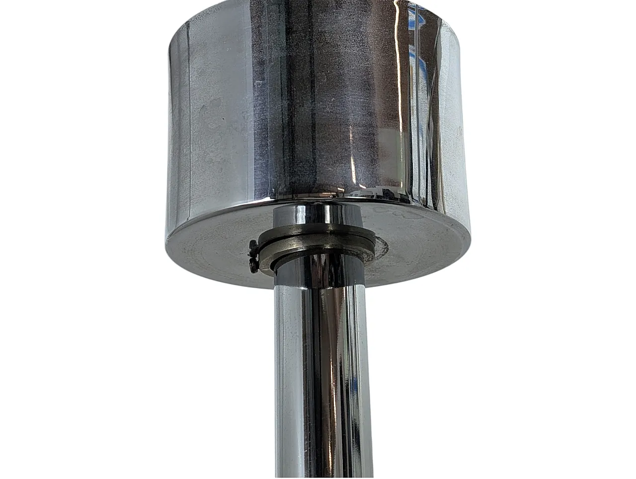 Chromed steel chandelier, 4 lights, 1970s 5