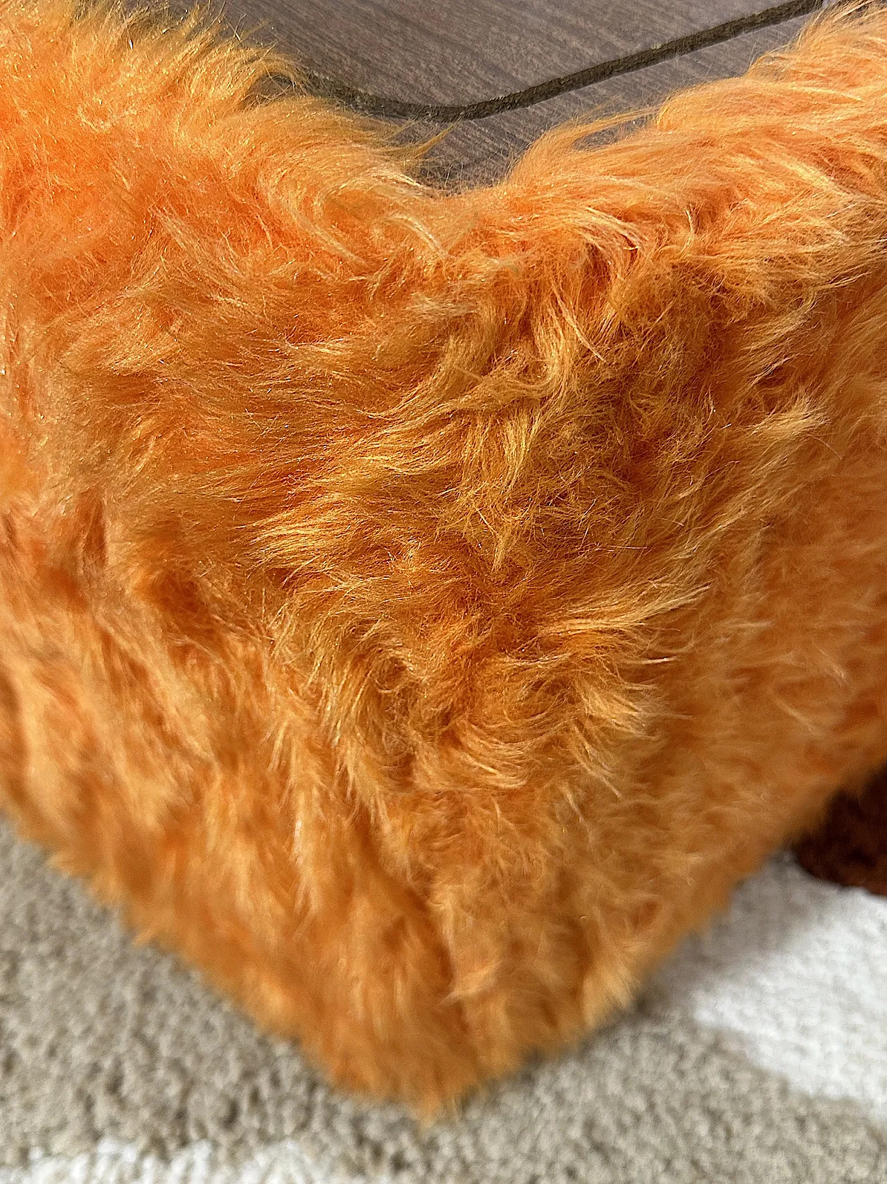 Pouf Sgabello  Multifunzionale arancione, anni '70 7