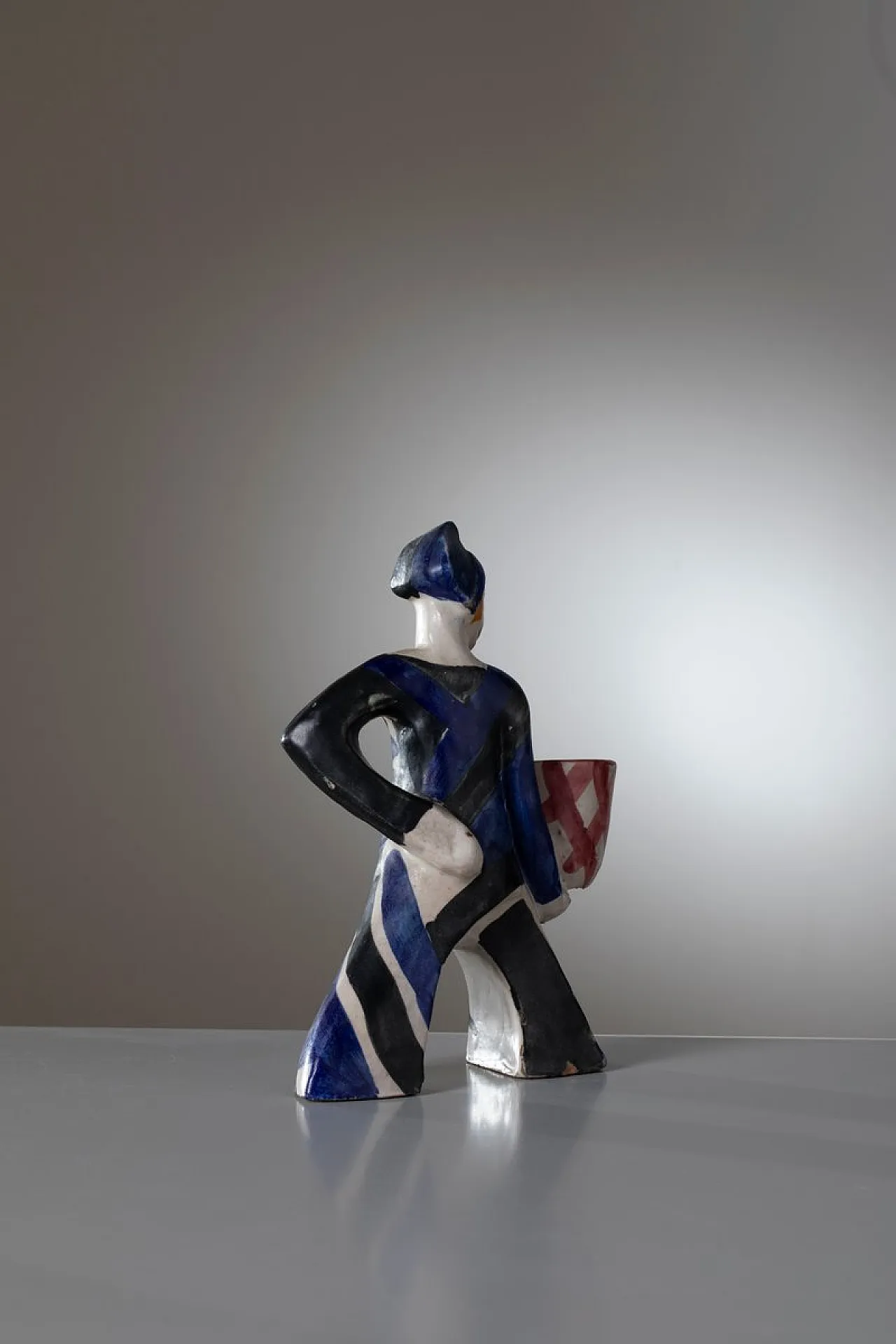 Ceramic figural planter by Leopold Anzengruber for Ics Vietri, 1930s 4