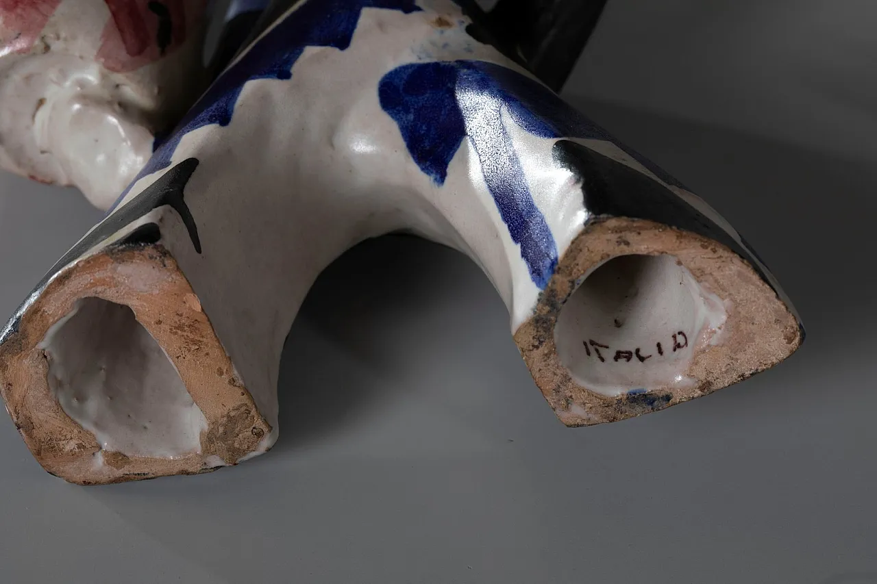 Ceramic figural planter by Leopold Anzengruber for Ics Vietri, 1930s 5