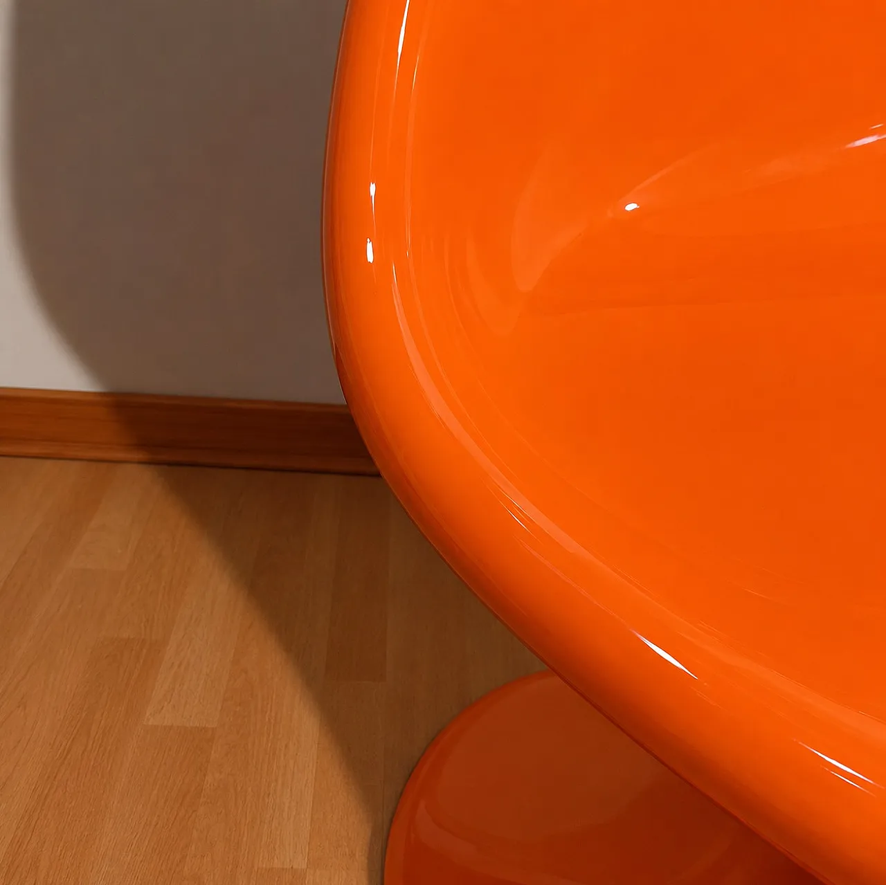 Pair of Verner Panton Chairs by Vitra in Glossy Orange Resin, 90s 11