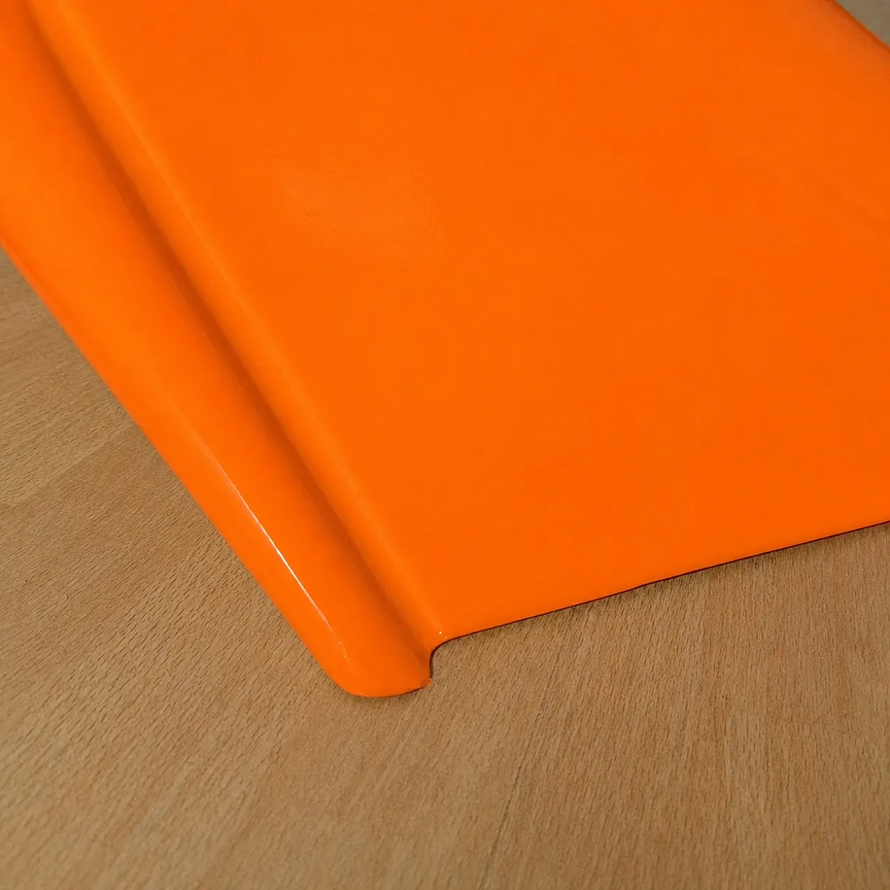 Pair of Verner Panton Chairs by Vitra in Glossy Orange Resin, 90s 14