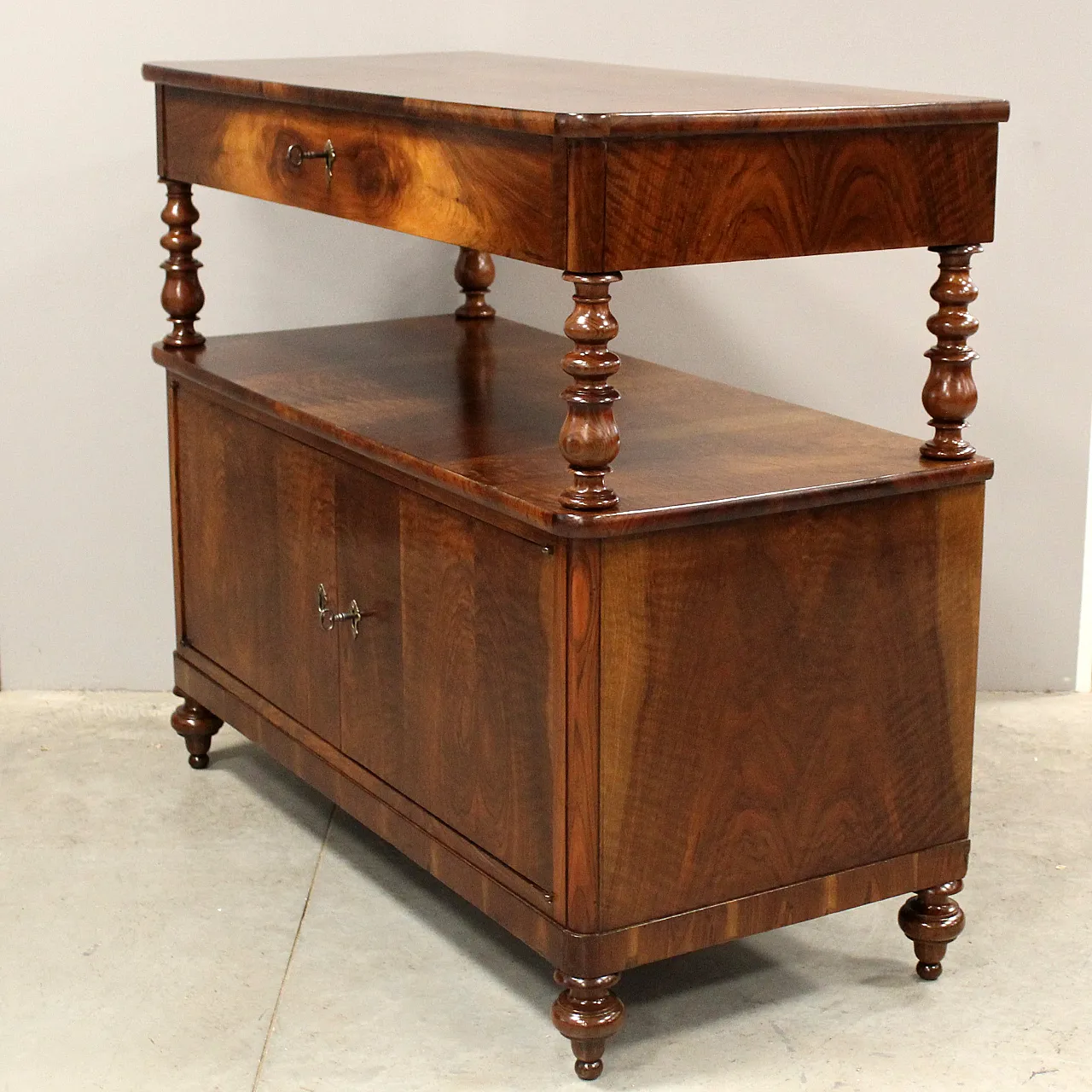 Credenza Luigi Filippo in noce, '800 3