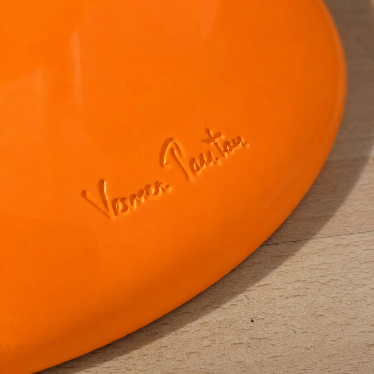 Pair of Verner Panton Chairs by Vitra in Glossy Orange Resin, 90s 17