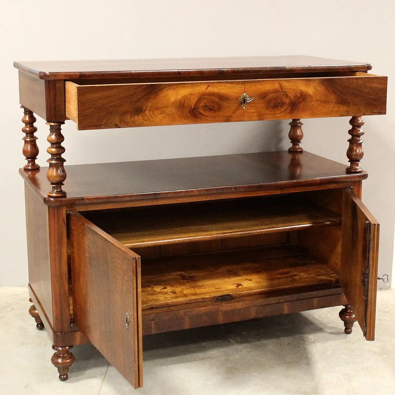 Credenza Luigi Filippo in noce, '800 5