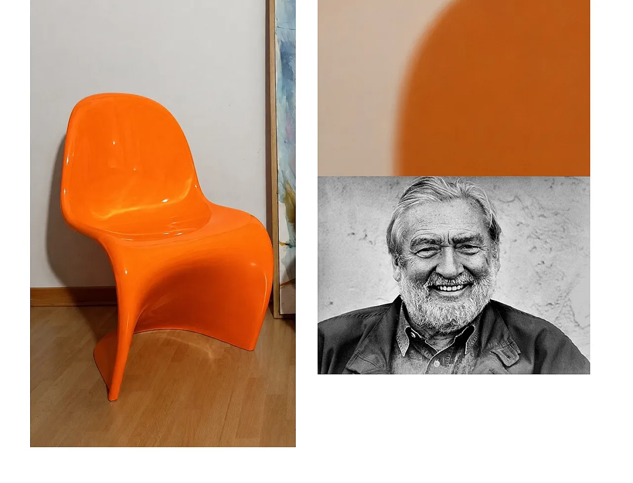 Pair of Verner Panton Chairs by Vitra in Glossy Orange Resin, 90s 19