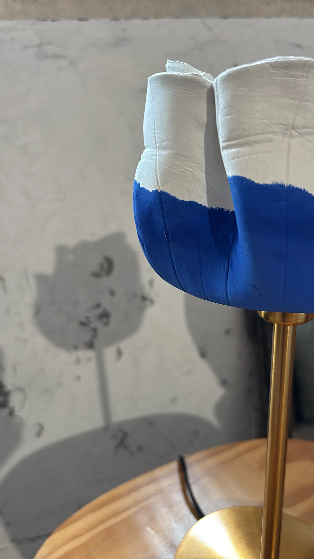 Light sculpture Materia 01 Cobalt, table lamp by A.Angoli, 2000s 3