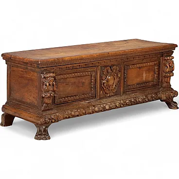 Baroque walnut chest, early 17th century