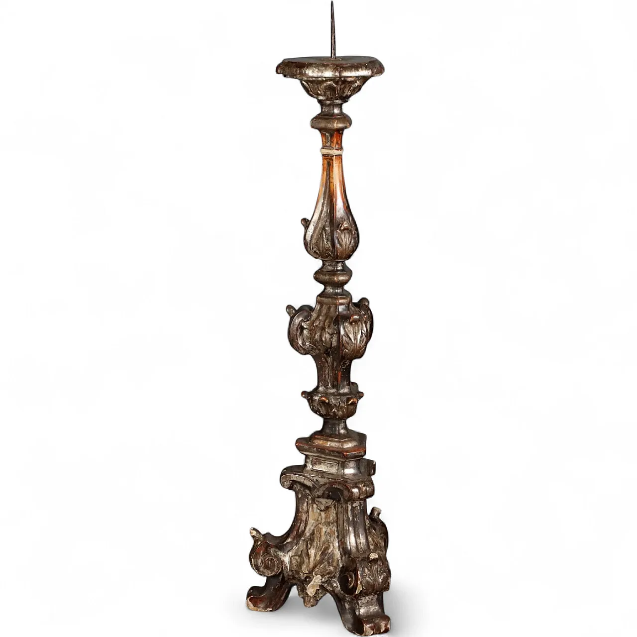 Carved wooden torch holders, late 19th century 9