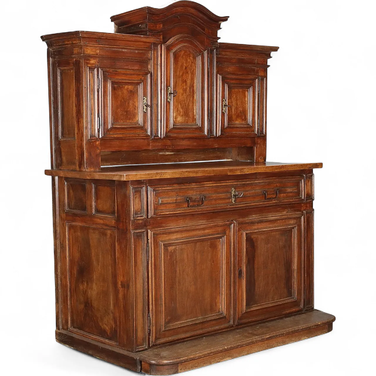 Baroque double body sideboard in walnut, 18th century 11