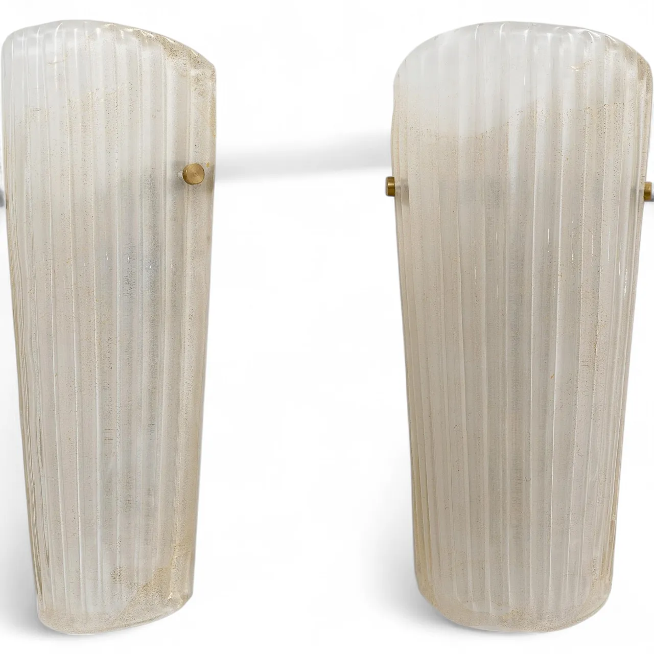 Pair of Murano glass sconces with gold dust inclusions, 20th century 10