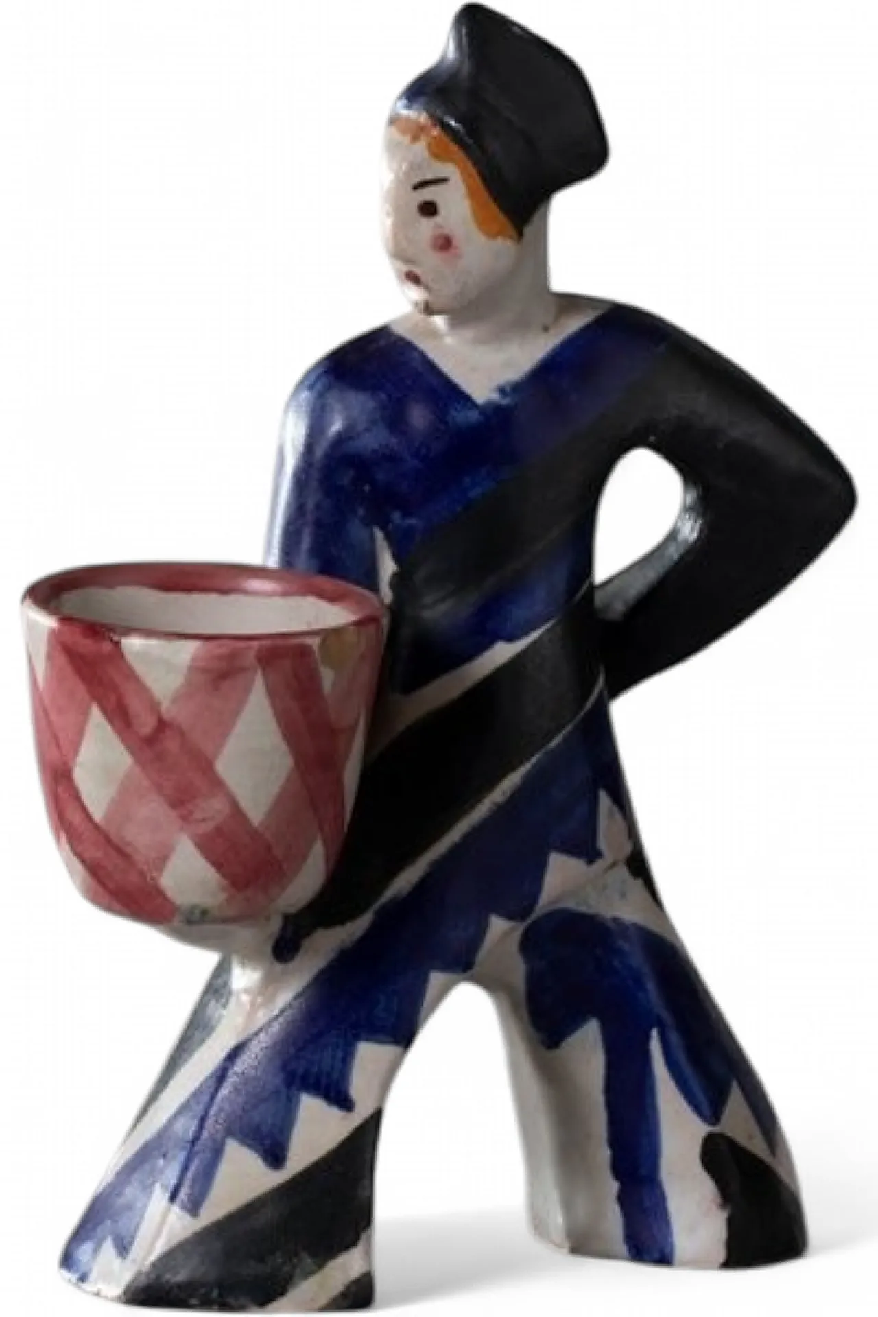 Ceramic figural planter by Leopold Anzengruber for Ics Vietri, 1930s 10