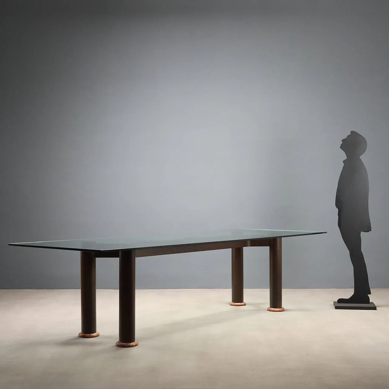 Table in metal and glass, 1980s 3