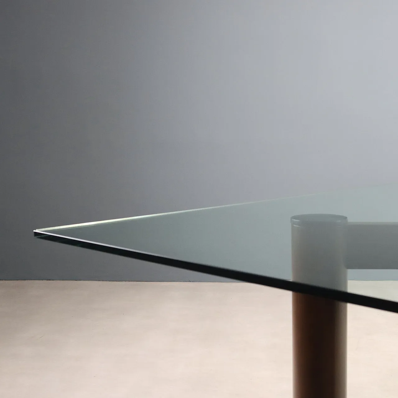 Table in metal and glass, 1980s 5