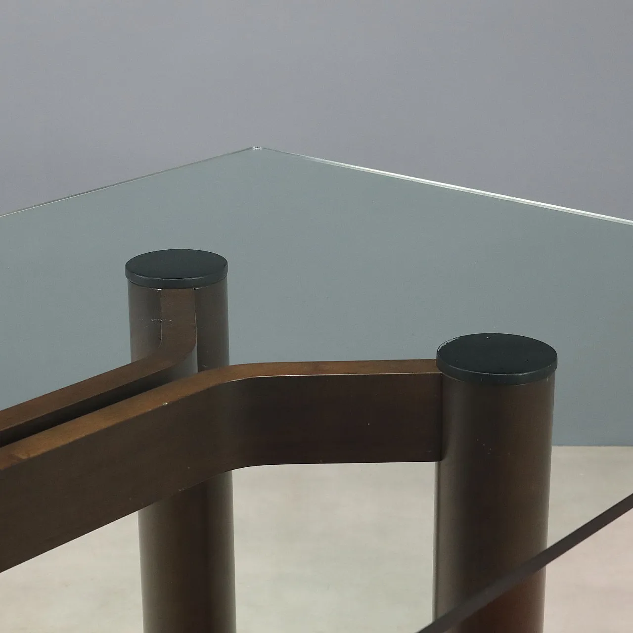 Table in metal and glass, 1980s 6