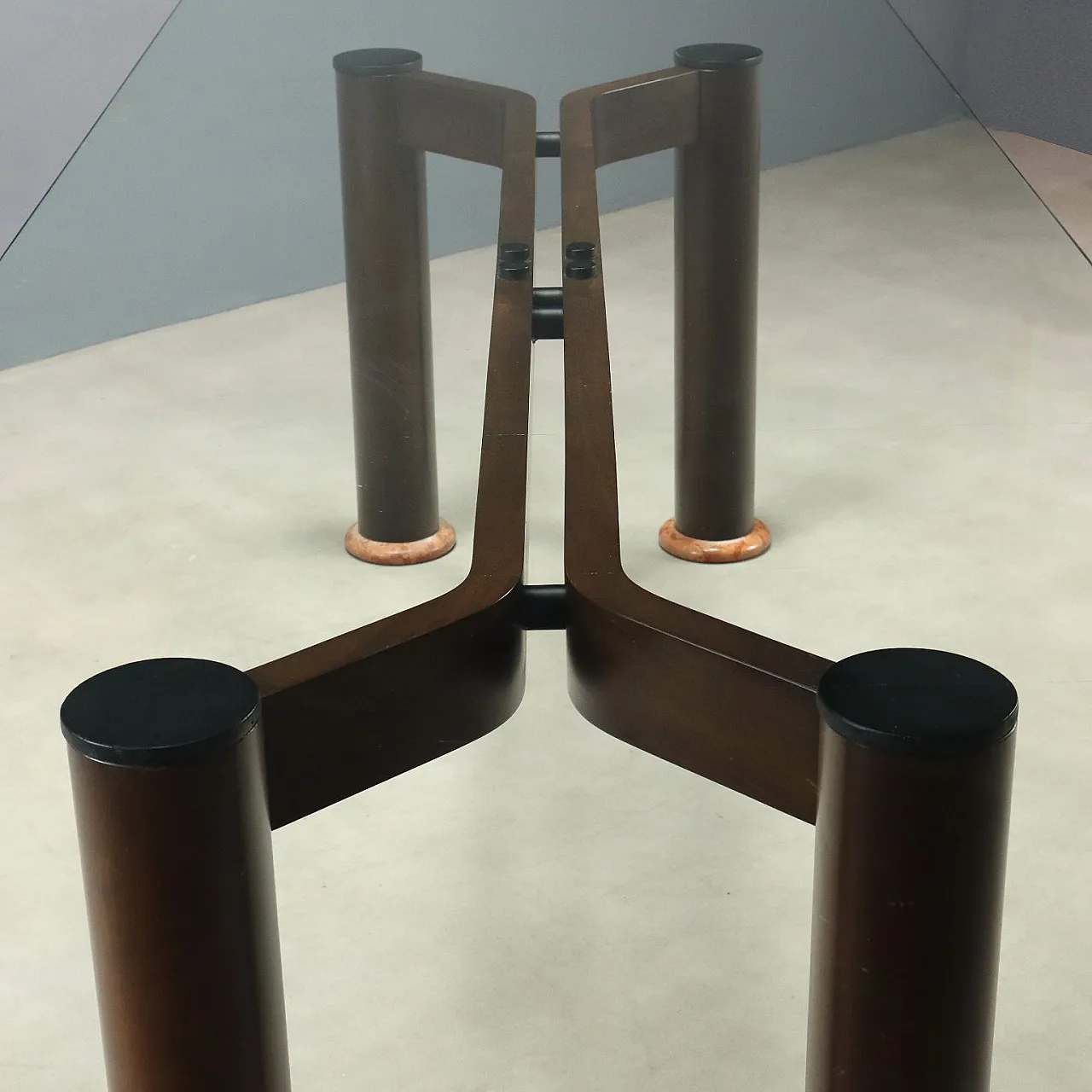 Table in metal and glass, 1980s 7