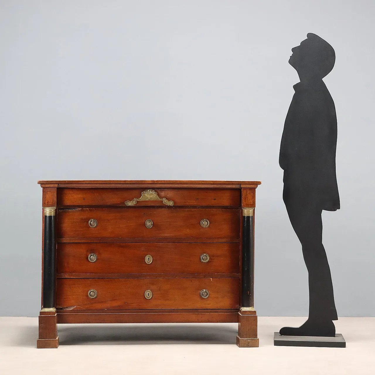 Empire chest of drawers in walnut, 19th century 3