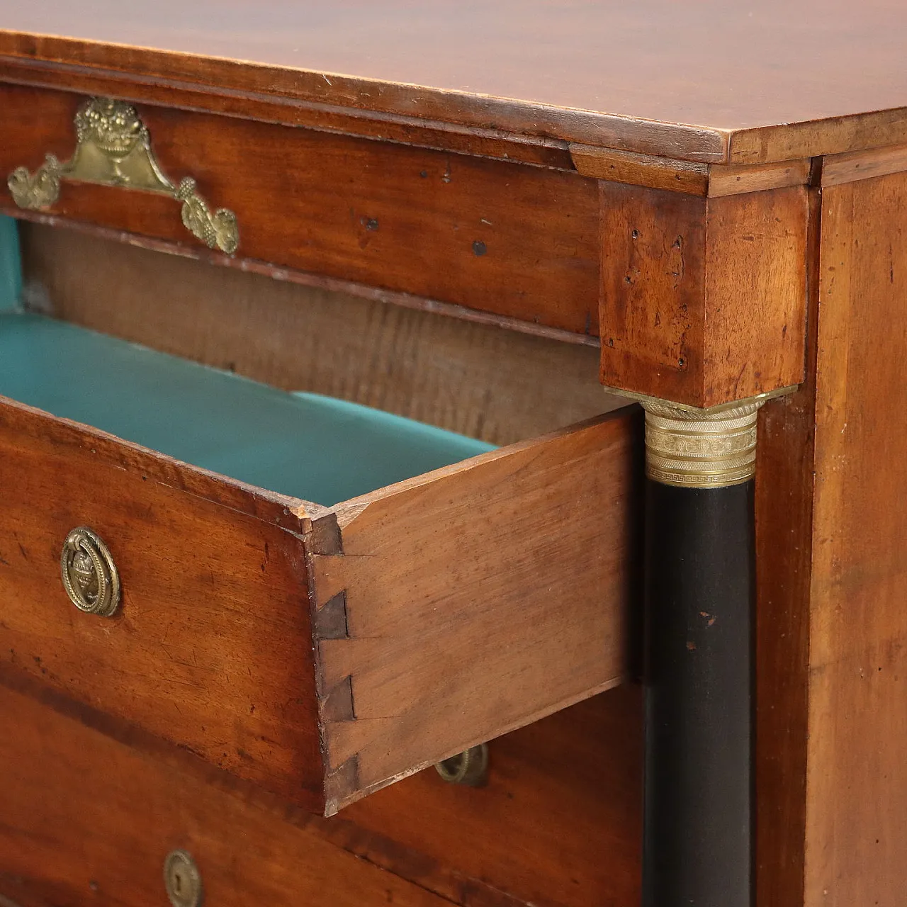 Empire chest of drawers in walnut, 19th century 4