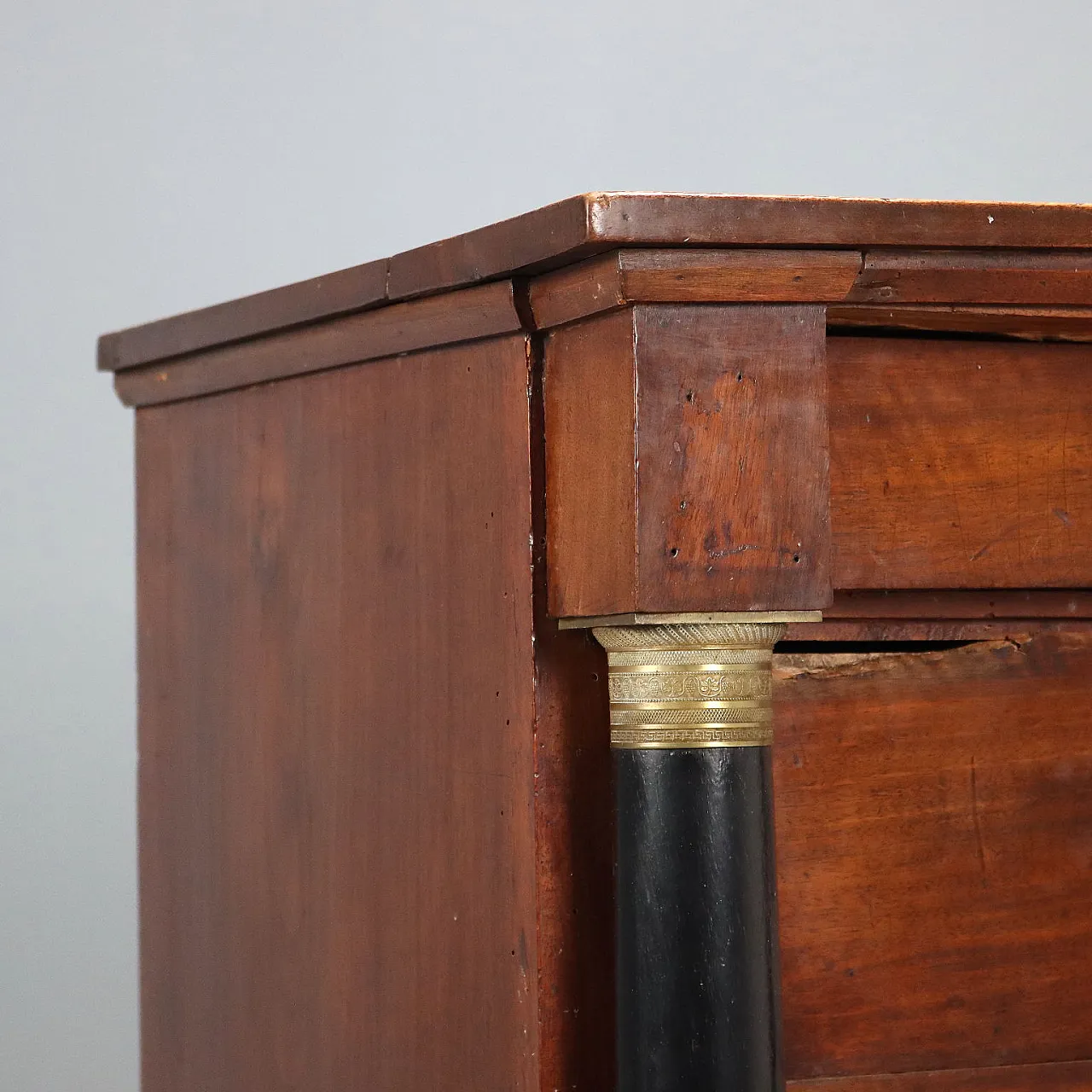 Empire chest of drawers in walnut, 19th century 6
