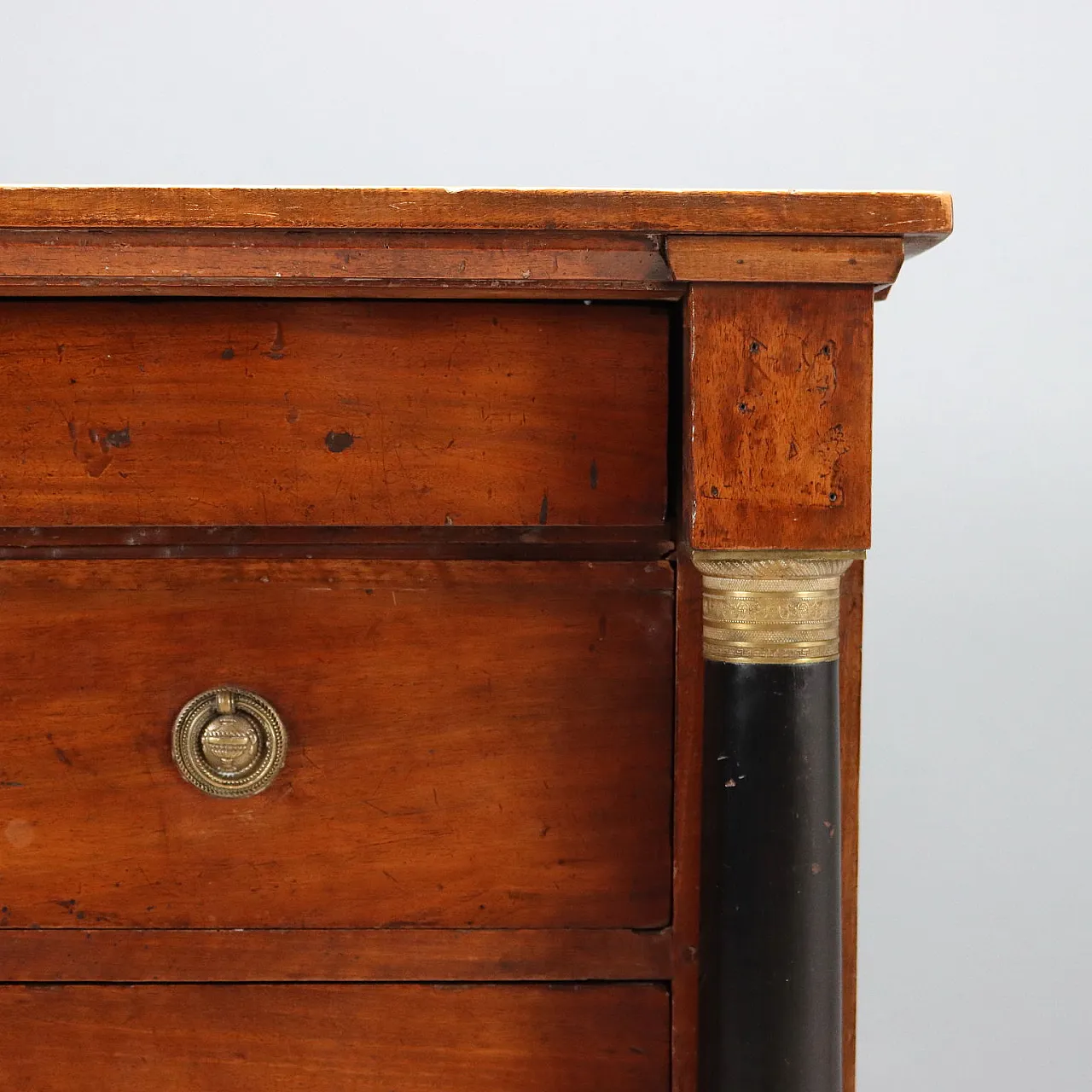 Empire chest of drawers in walnut, 19th century 8